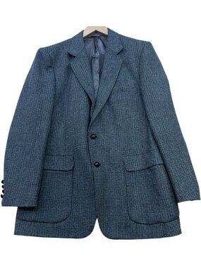 Joe Namath Men's Two-Button Wool Tweed Blazer Jacket Long Sleeve Size 42R Gray
